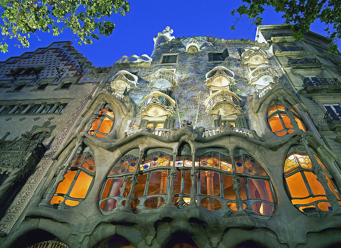 Batllo House by Gaudi, Barcelona. Catalonia, Spain (April 2007)