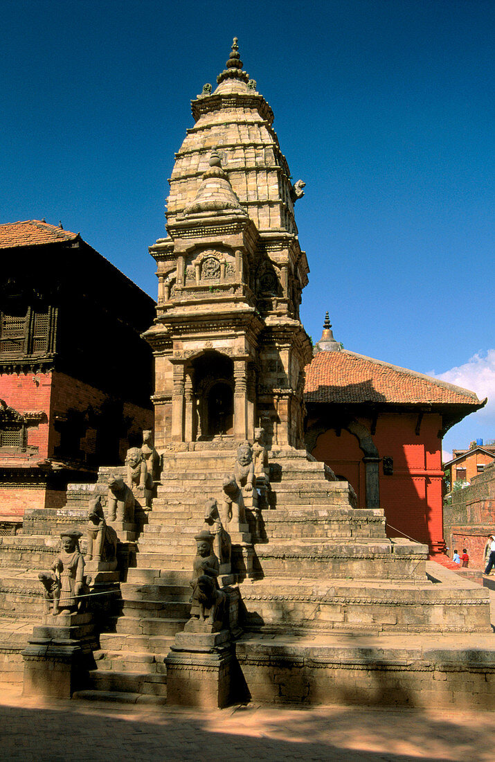 Fasidega Lord Shiva Temple in Darbar Square in Bhaktapur, Katmandu Valley, Nepal