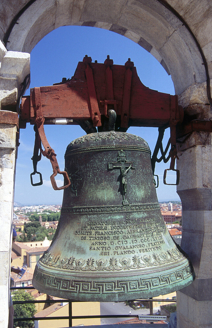 Tower bell of the leaning tower. Pisa. Tuscany. Italy.