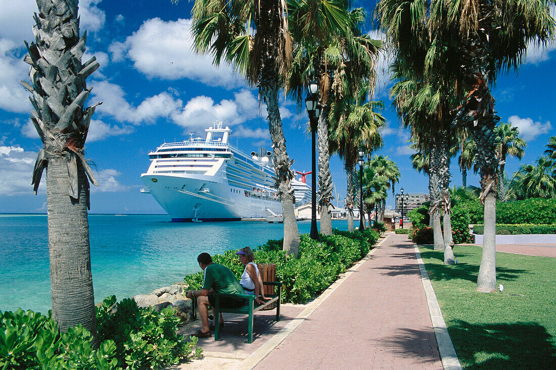 Cruise ships in Oranjestad. Aruba. Dutch Caribbean