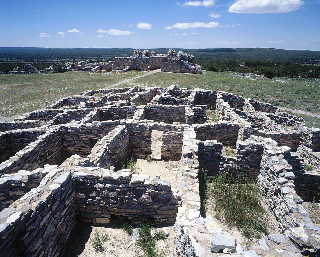 Gran Quivira ruins. Salinas Pueblo Missions National Monument. New Mexico, USA.