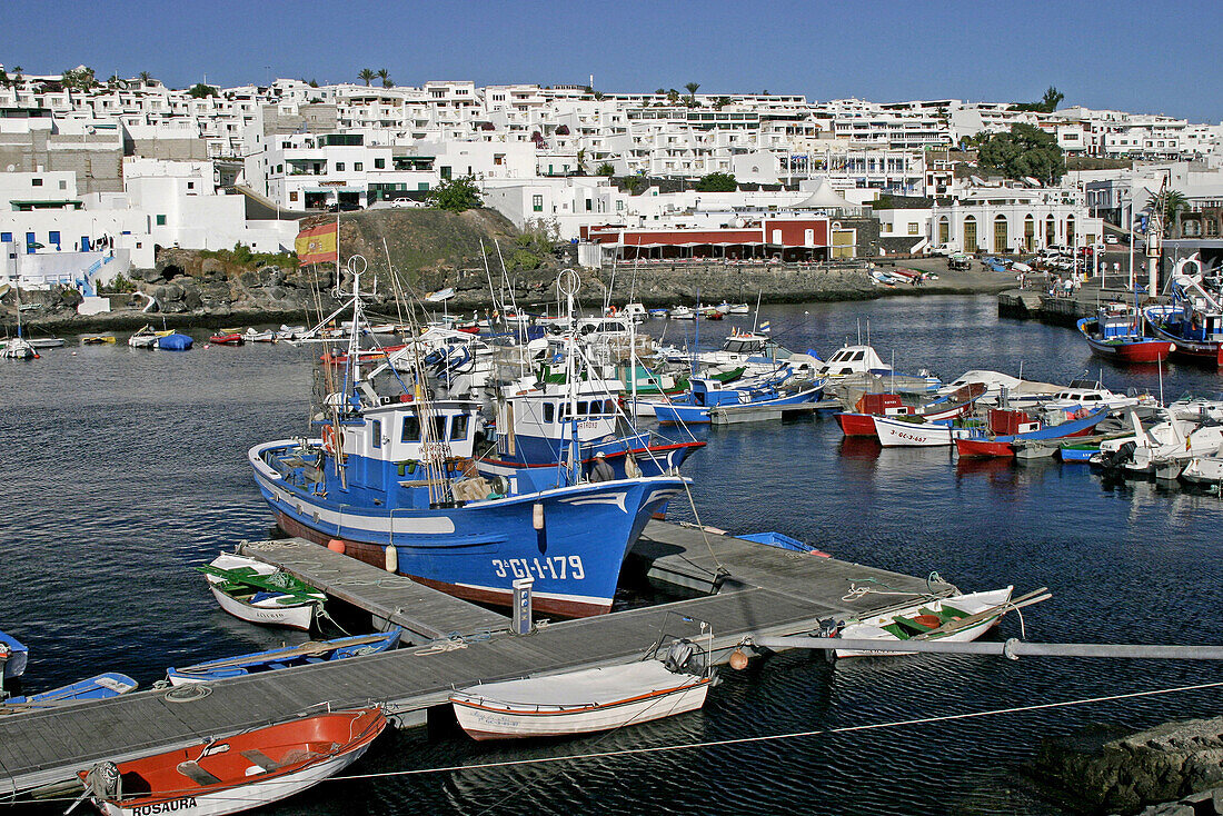 Harbour in Puerto del Carmen on Lanzarote. Spain