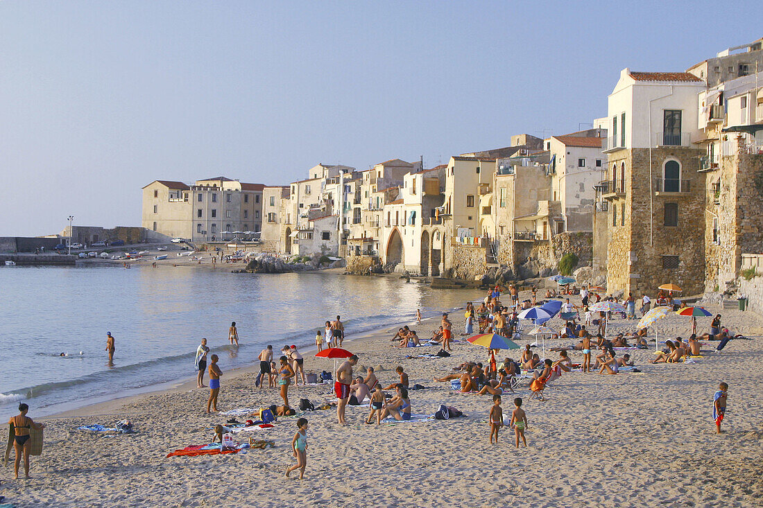 Cefalu in afternoon light. Sicily, Italy
