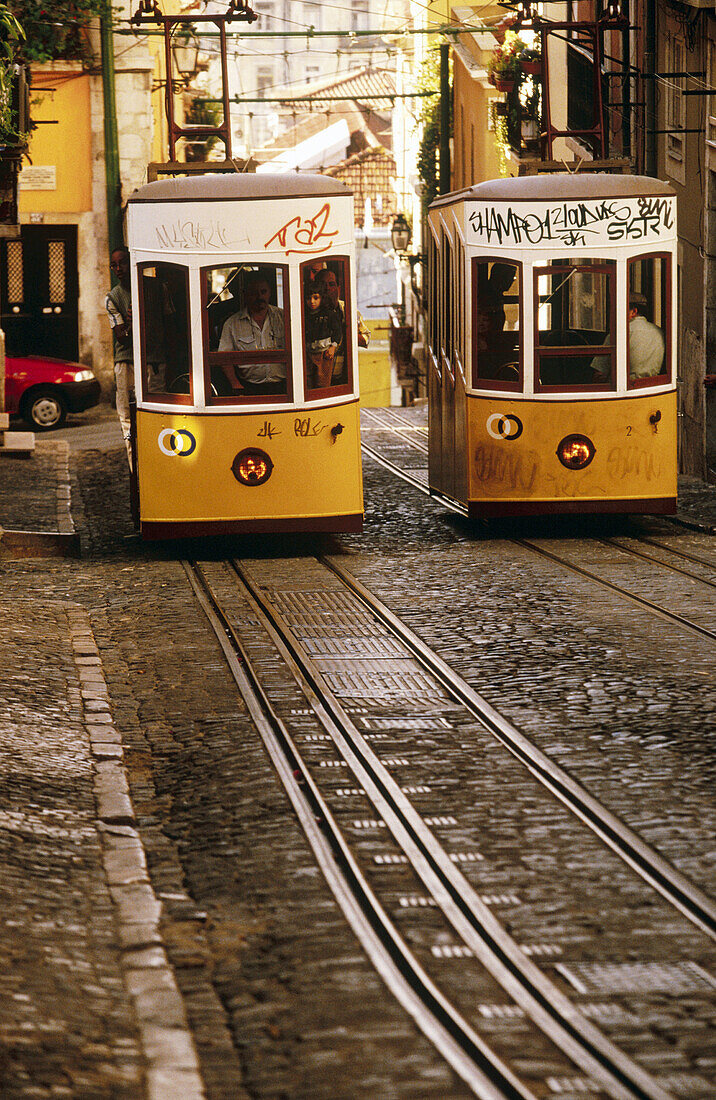 Bica cable car. Lisbon. Portugal