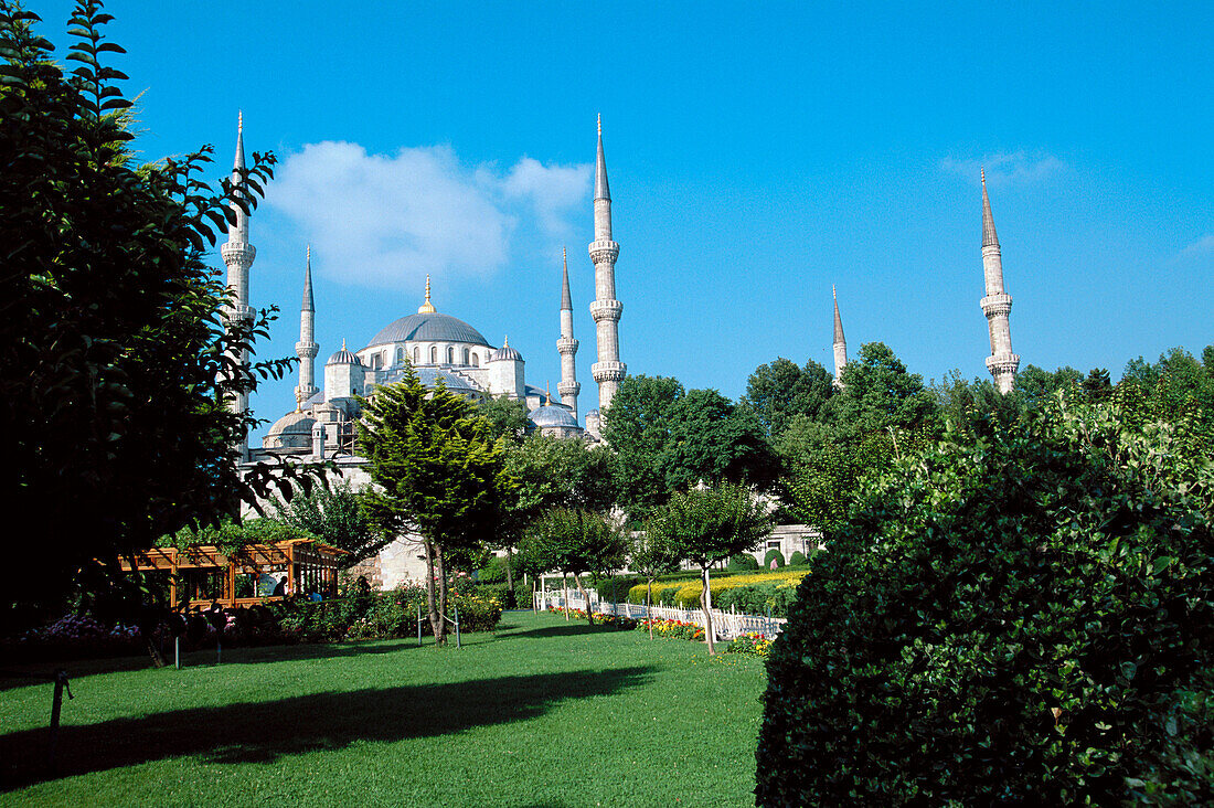 The Blue Mosque in Sultanahmet area. Istanbul. Turkey