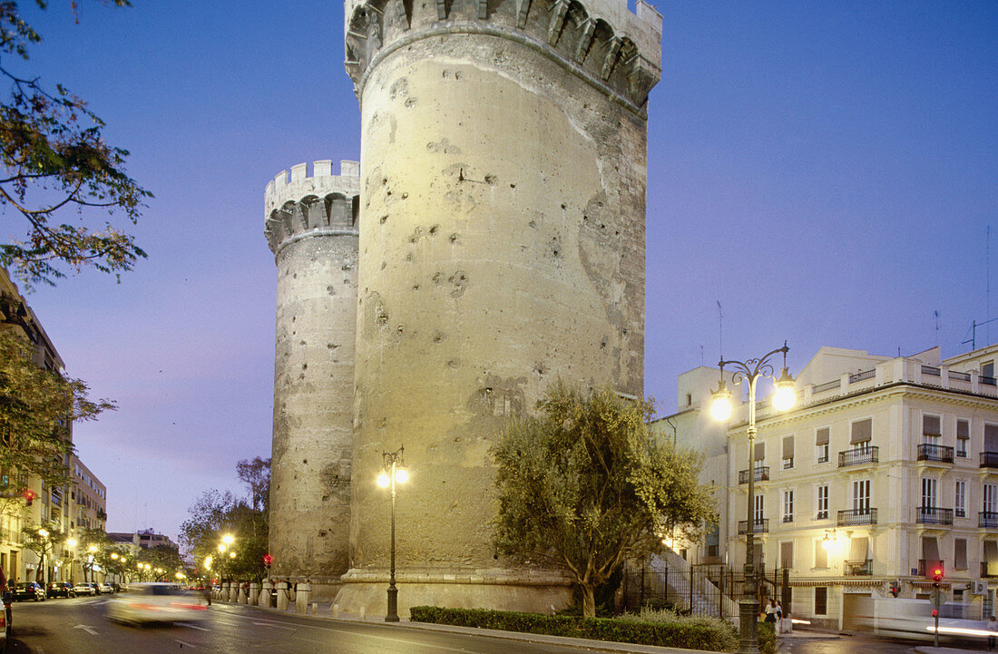 Torres de Quart, part of the old city walls built in the 14th century. Valencia. Spain