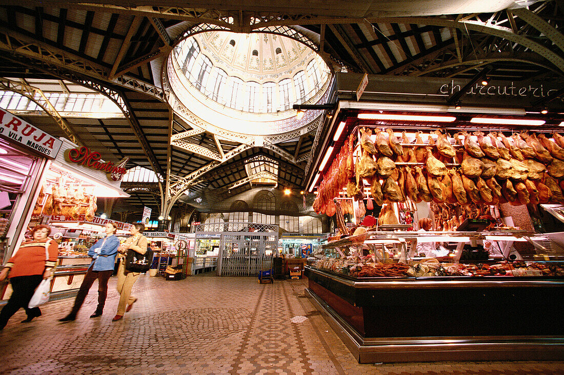 Interior of the Central Market. Valencia. Spain