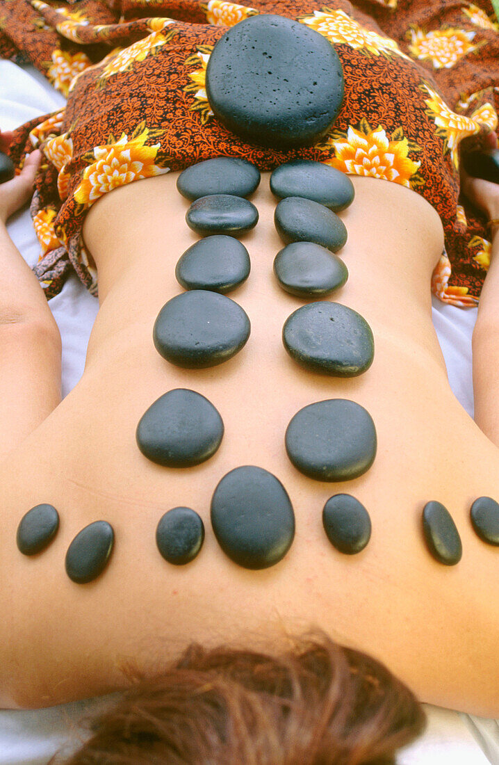 Stone massage. Hawaii. USA