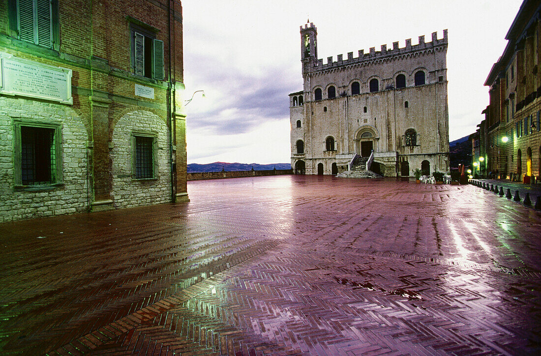 Palazzo dei Consoli, XIV century. Gubbio. Italy