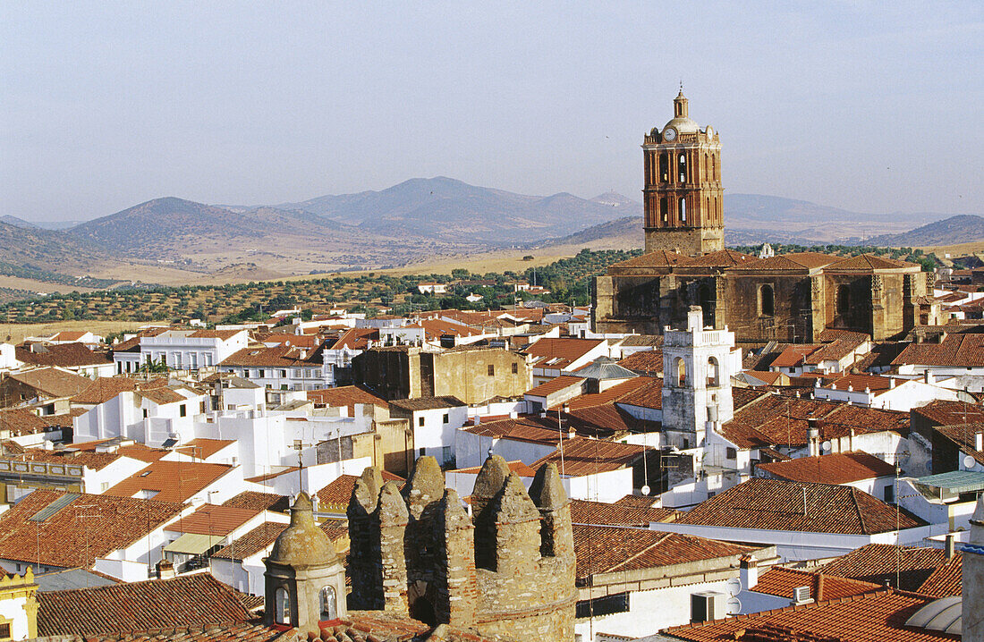 Zafra skyline (from the towers of the Parador Nacional Hernan Cortes . Badajoz province. Extremadura. Spain