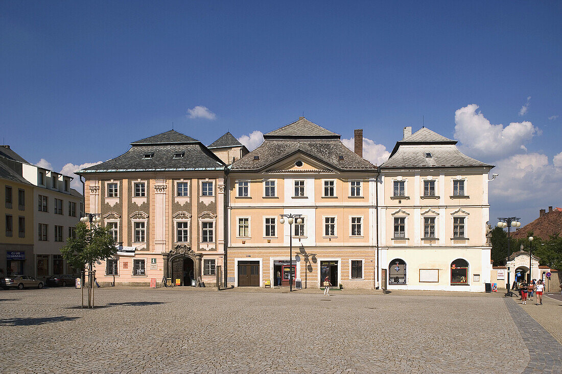 Buildings in Palackeho Namesti (Square), Kutná Hora. Bohemia, Czech Republic