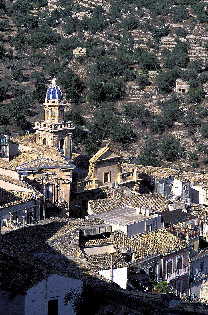 View of Ragusa Ibla (Unesco World Heritage). Ragusa. Sicily. Italy.