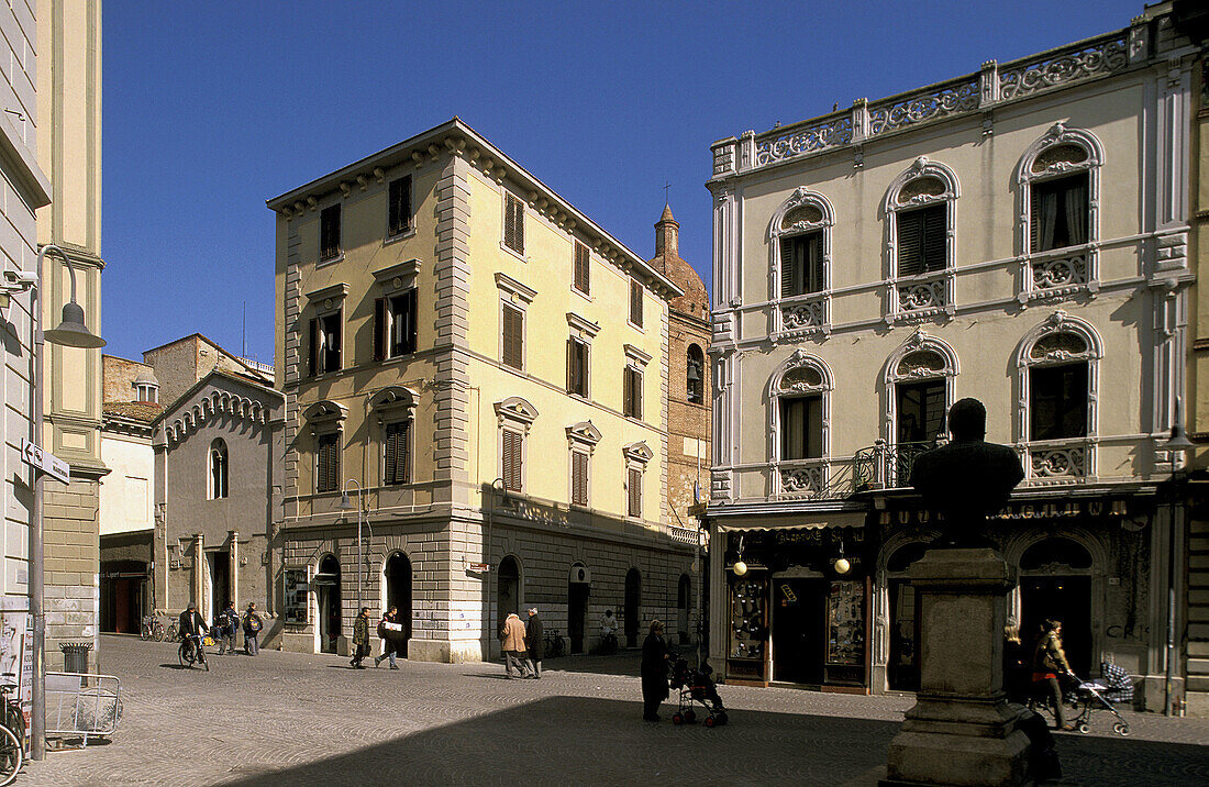 Corso Carducci, Main Street in downtown. Grosseto. Tuscany. Italy.