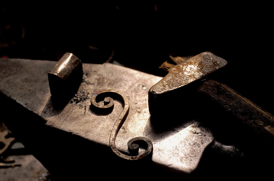 Italy - Emilia Romagna - Vigolzone.Grazzano Visconti, Luciano Savi blacksmith