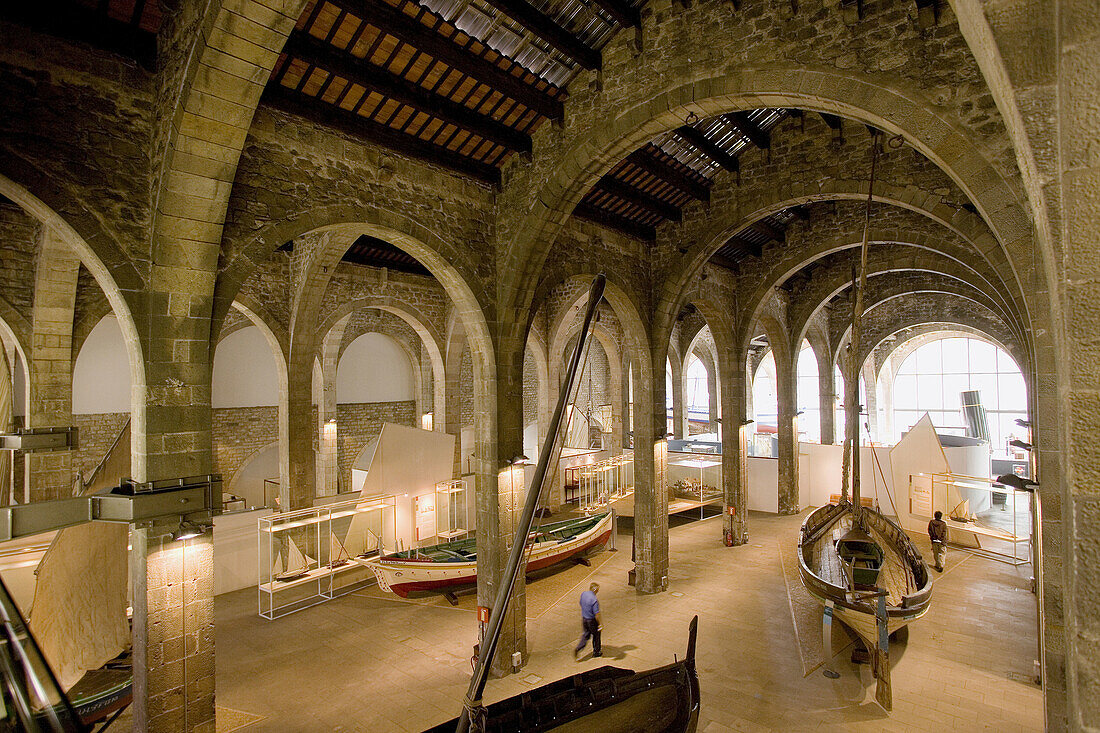 Maritime Museum of Barcelona, based in the Drassanes Reals, Barcelona. Catalonia. Spain.
