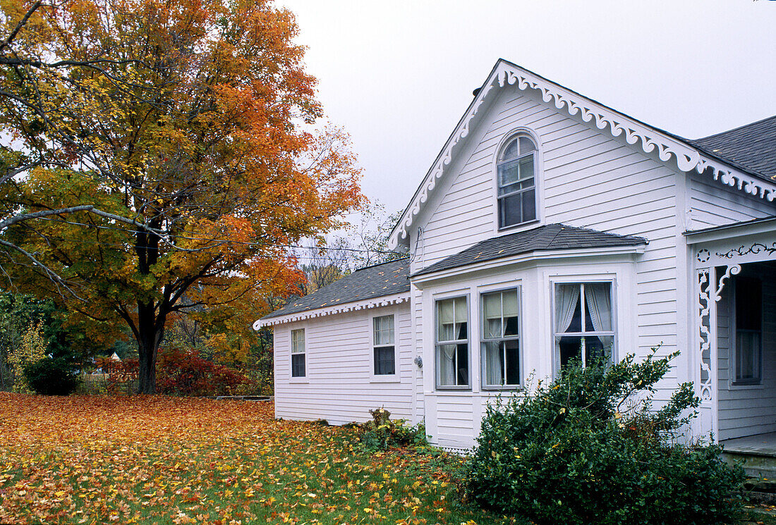 A typical cottage. Tyringham. Massachusetts (Berkshire). USA.