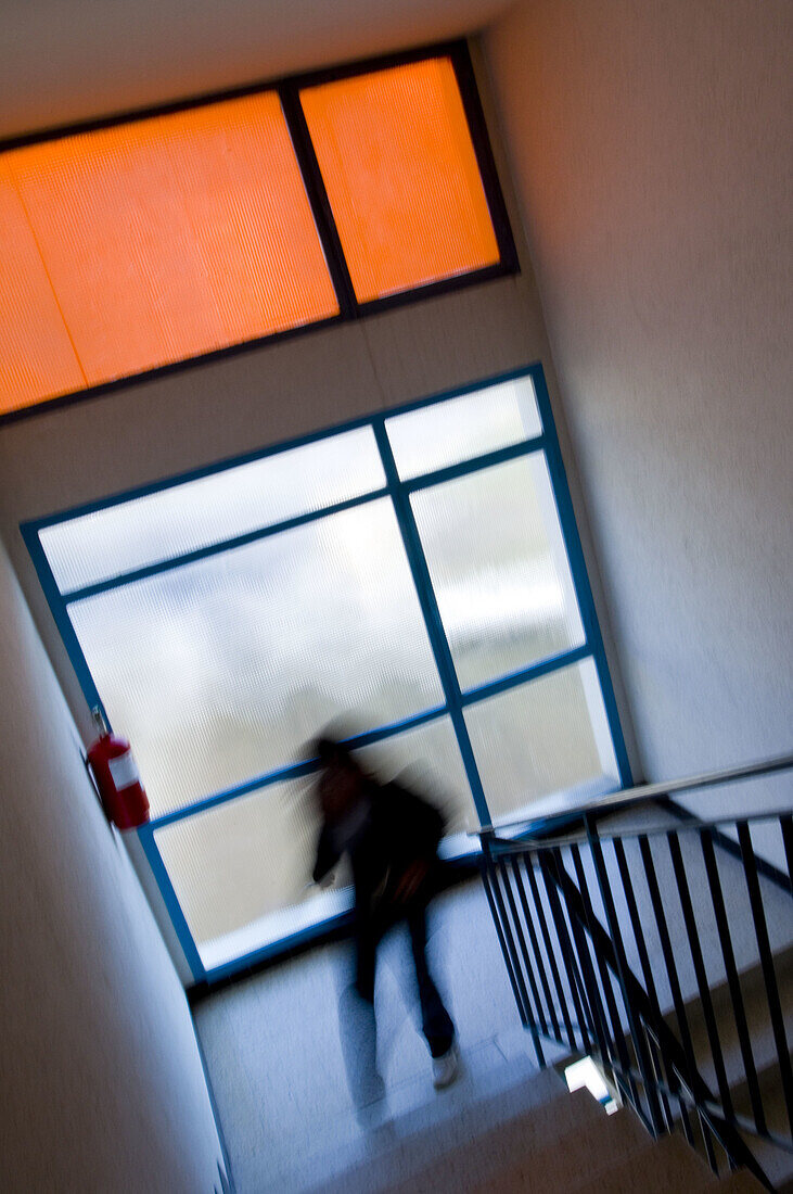 coloured -light stairway