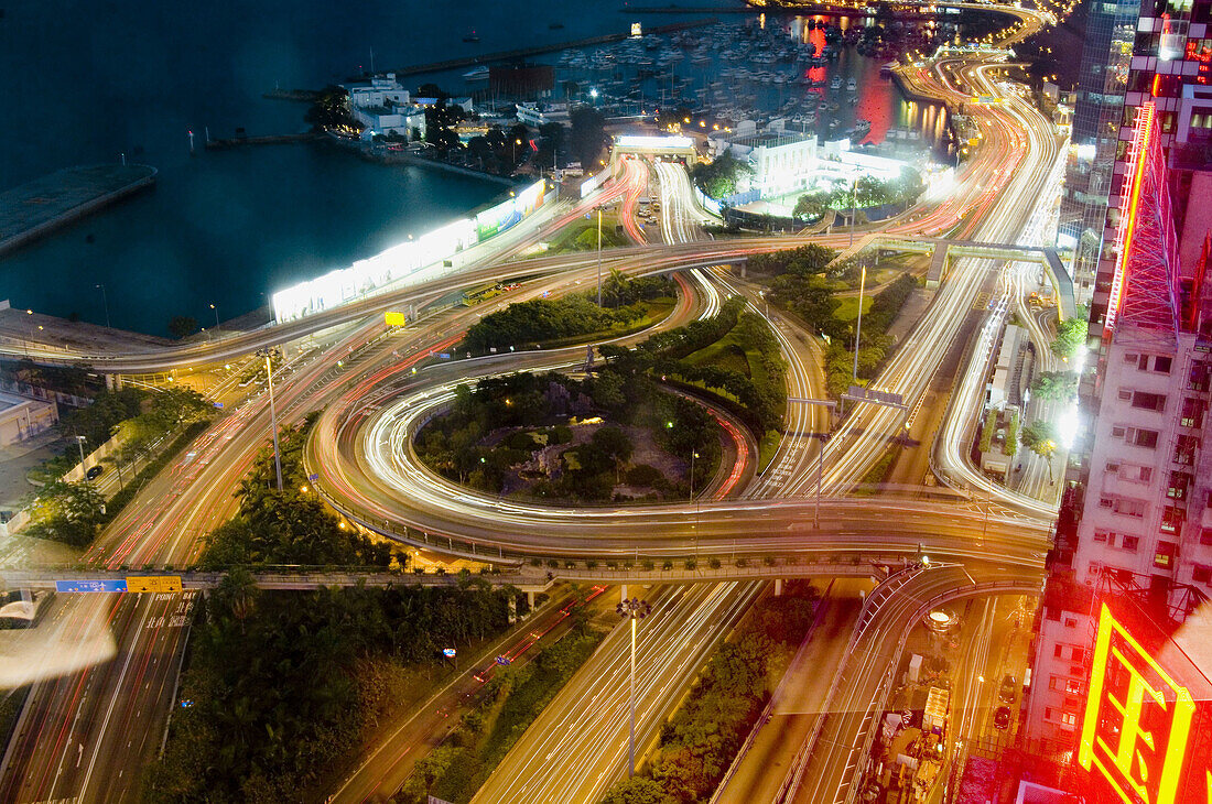 Entrance of Cross bay Tunnel. Hong Kong, China.