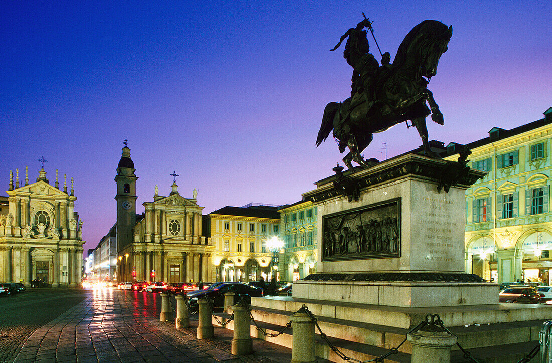 San Carlo Square. Turin. Italy