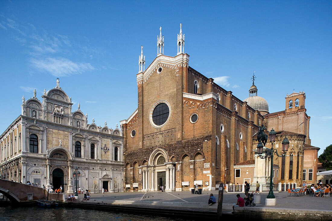 The Chiesa (church) dei Ss. Giovanni e Paolo and the Scuola (hospital) di San Marco. Venice. Italy