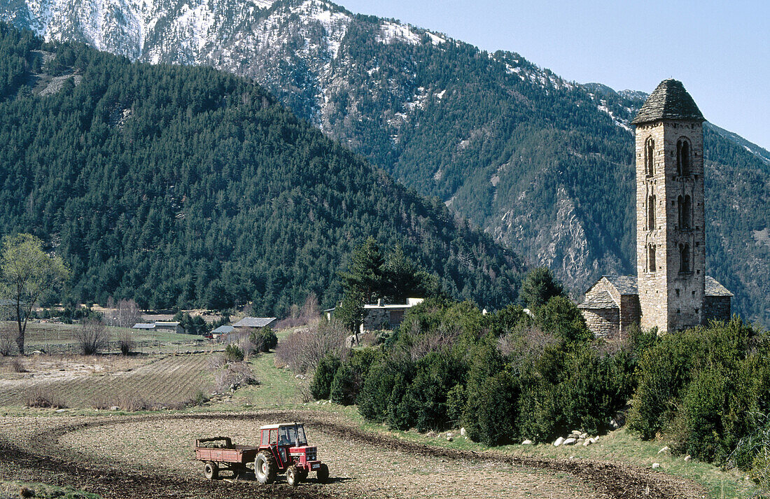 Preparing the fields for tobacco. Engolasters. Andorra.