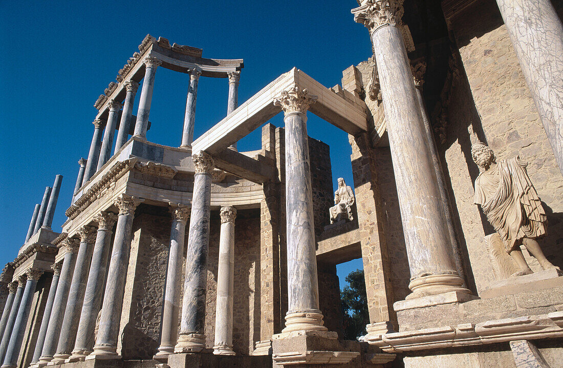 Roman theatre (Ist century CE). Mérida. Badajoz province. Spain.