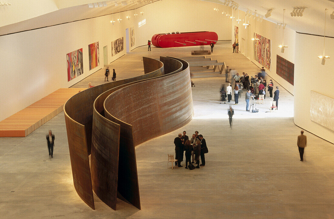 Snake by Richard Serra. Fish gallery. Guggenheim Museum. Bilbao. Biscay. Basque Country. Spain