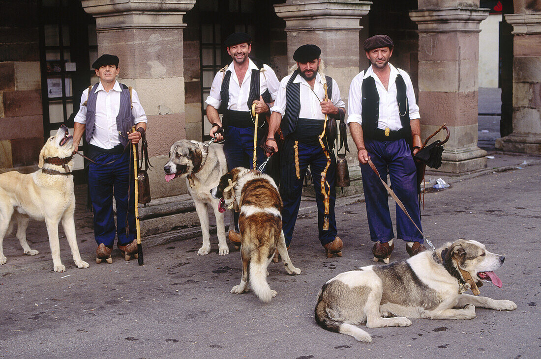 Shepherds. Cabezón de la Sal. Cantabria. Spain.