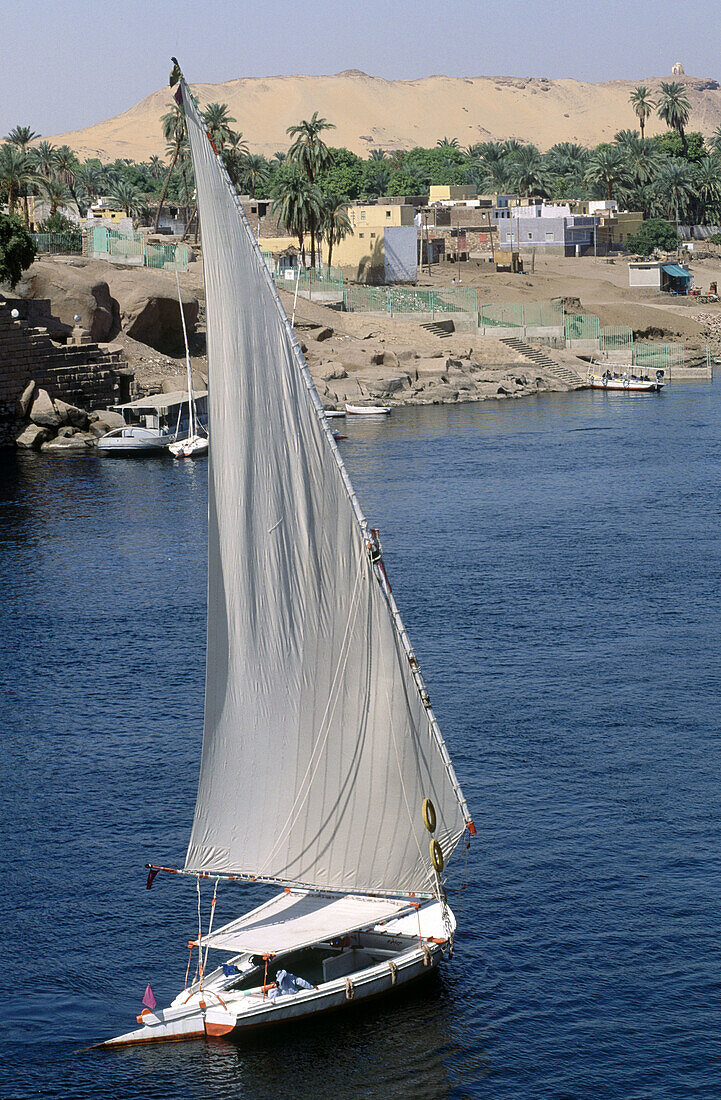 Sailing on the Nile River. Aswan. Egypt.