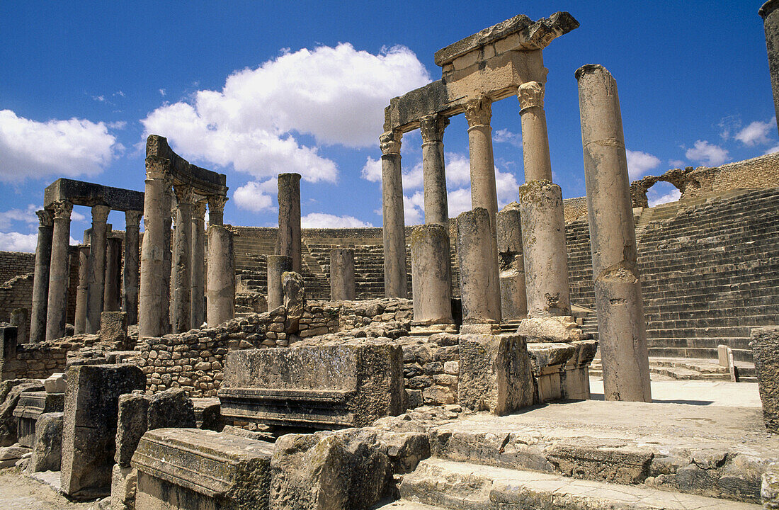 Roman theatre. Dougga. Tunisia
