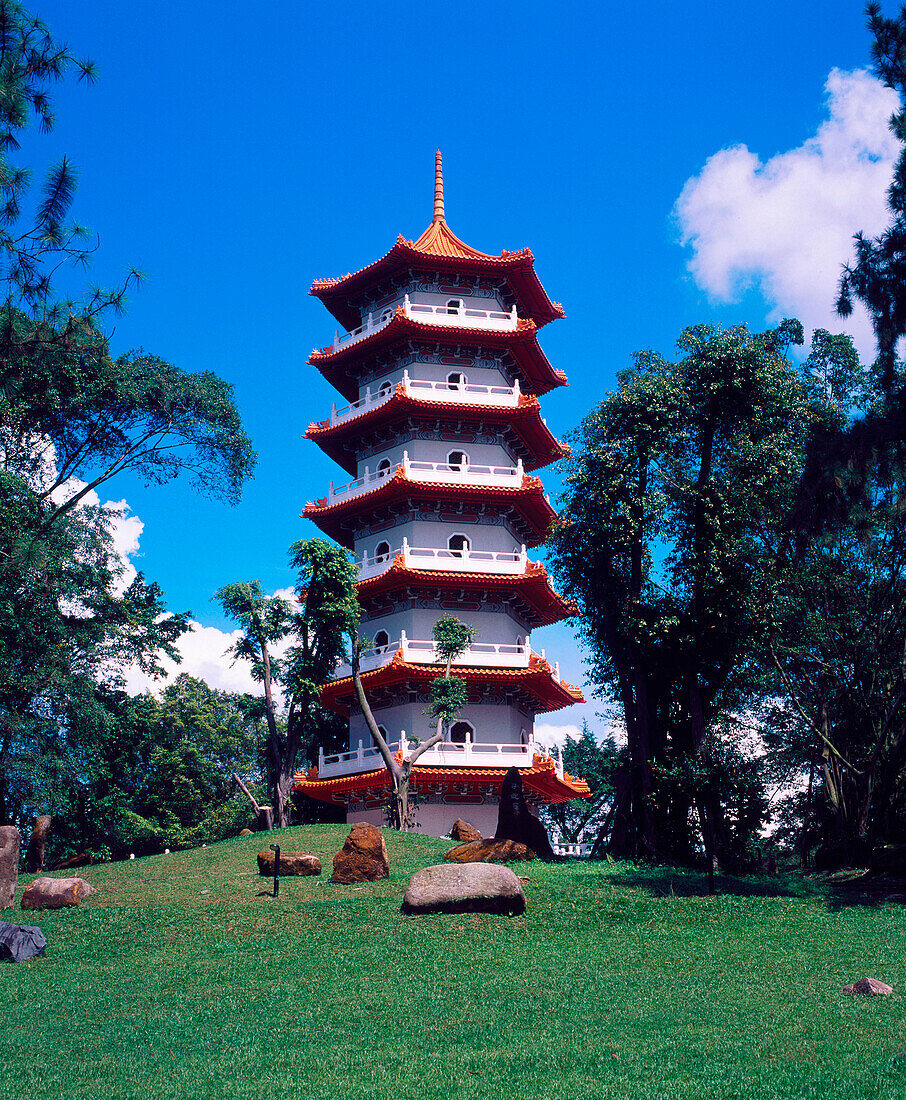 Pagoda in chinese garden. Singapore