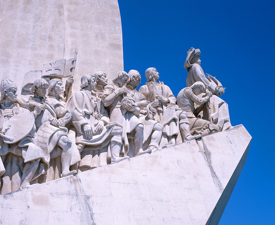 Detail of Monument to the Discoveries. Lisbon. Portugal