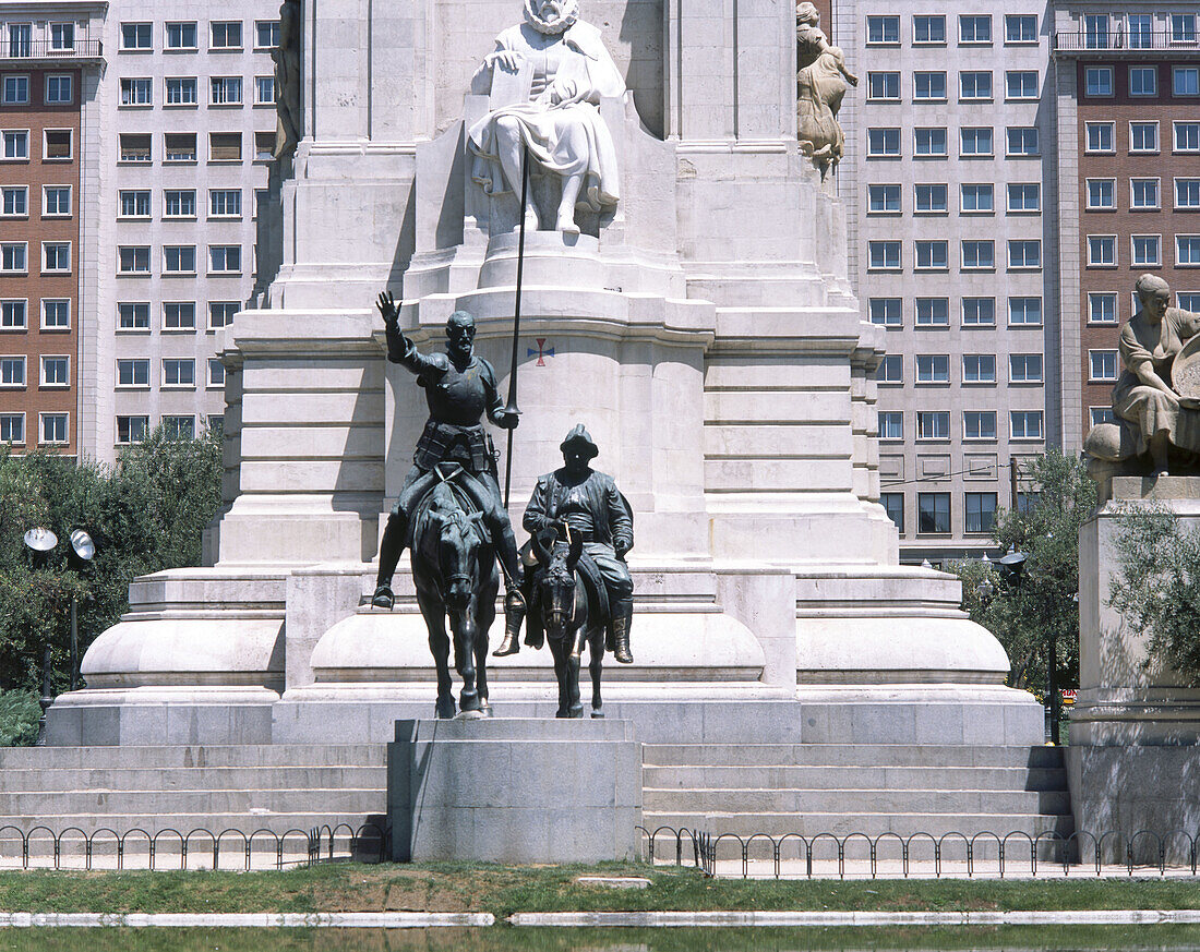 Statue of Don Quixote. Plaza España. Madrid. Spain.