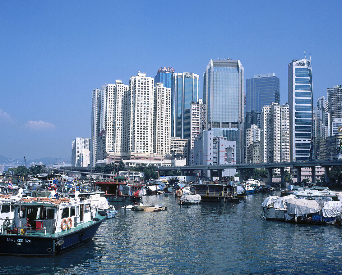 Causeway Bay Typhoon shelter. Hong Kong.