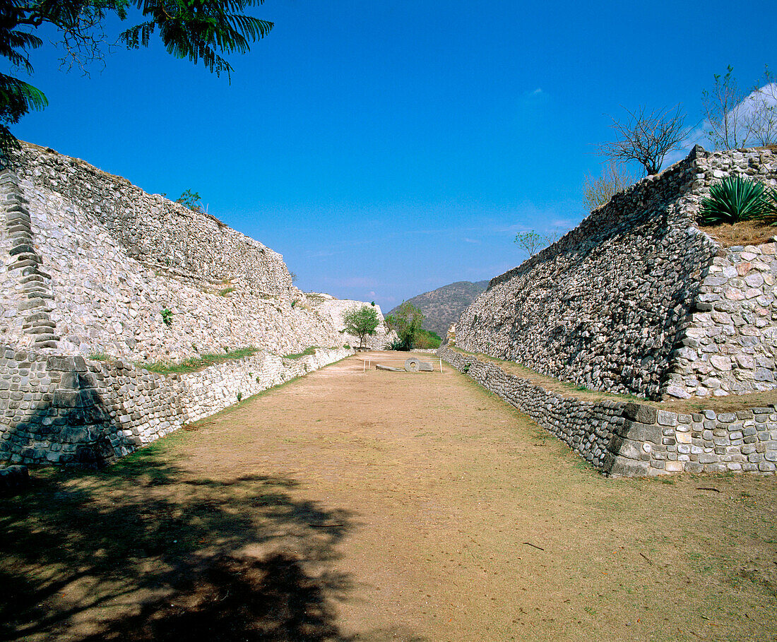 Archeological site. Xochicalco. Mexico