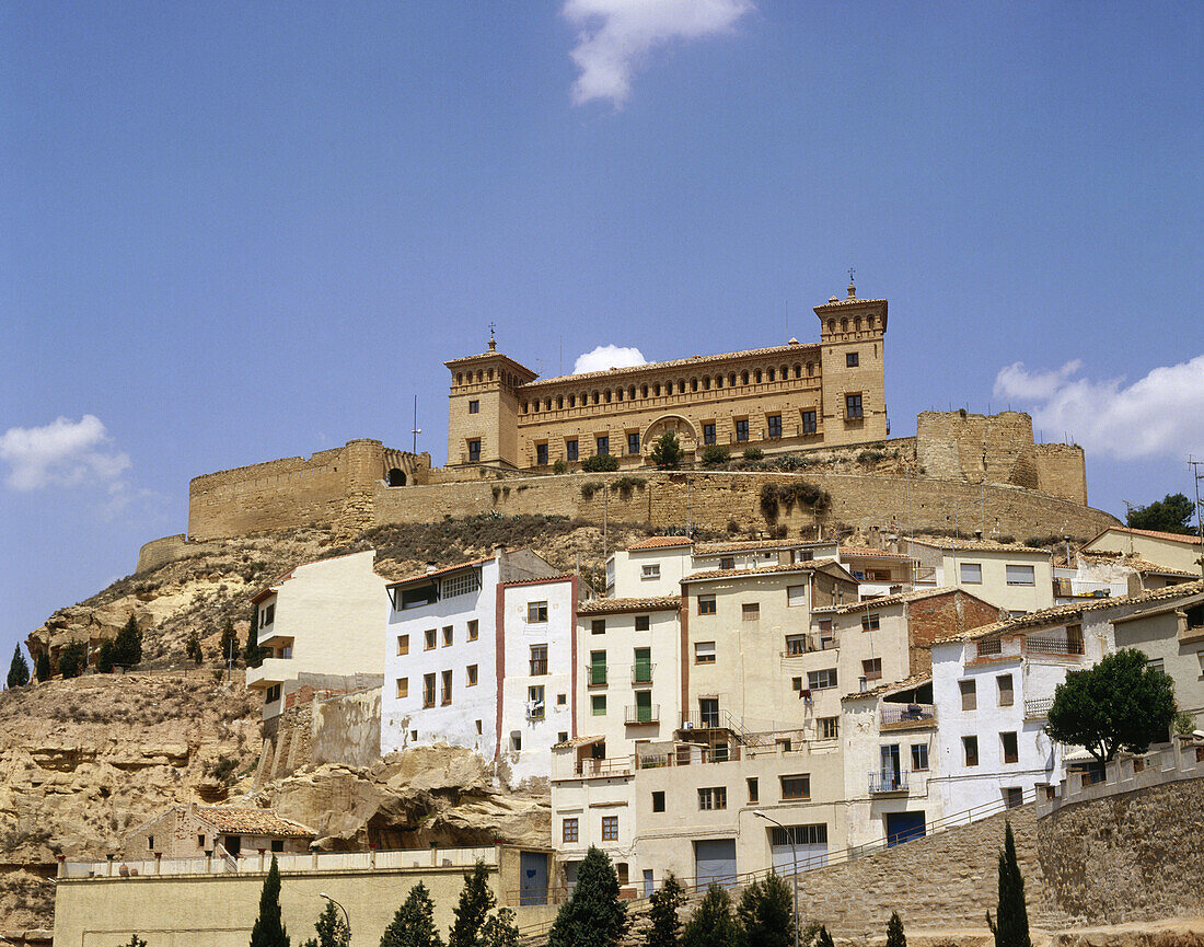 Castillo de los Calatravos. Parador Nacional de la Concordia. Alcañiz. Teruel province. Aragon. Spain.