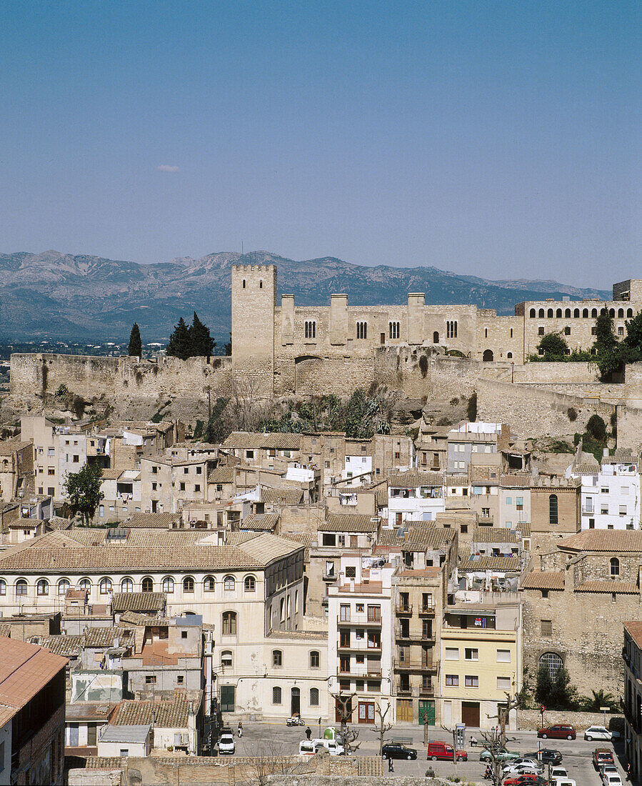 La Suda templar castle, now a parador de turismo (state-owned hotel), Tortosa. Baix Ebre. Tarragona province, Catalonia, Spain