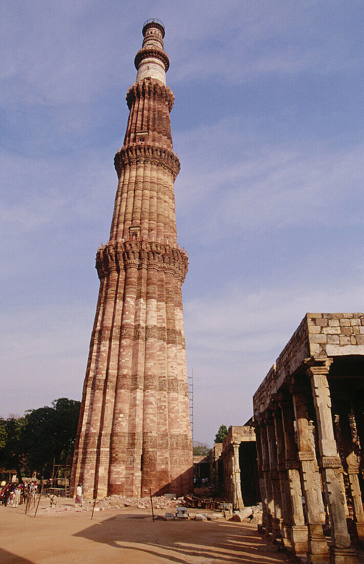 The Qutb Minar in Delhi. Haryana. India