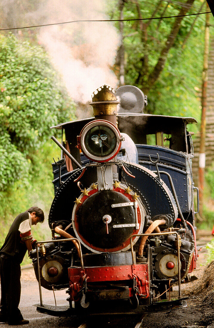 World Heritage toy train (b1889). Darjeeling. West Bengal. India