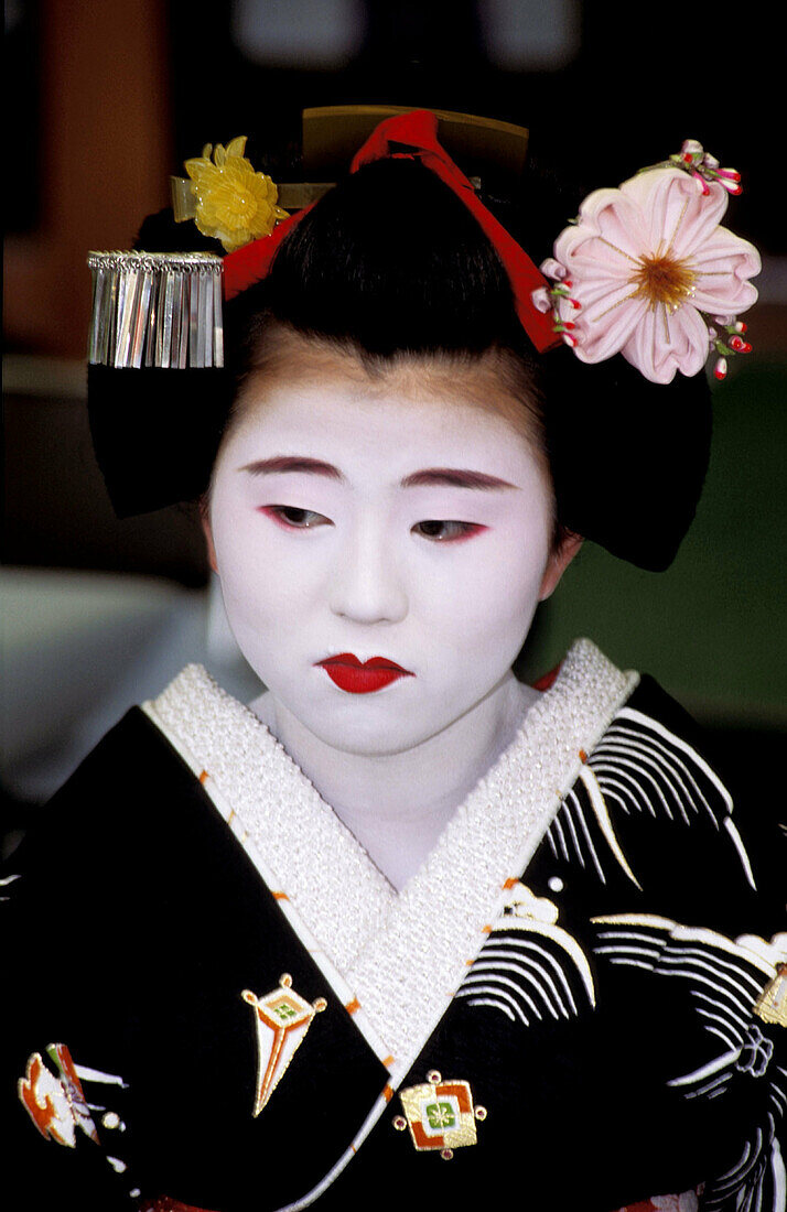 Portrait of a Maiko (geisha apprentice). Kyoto. Japan