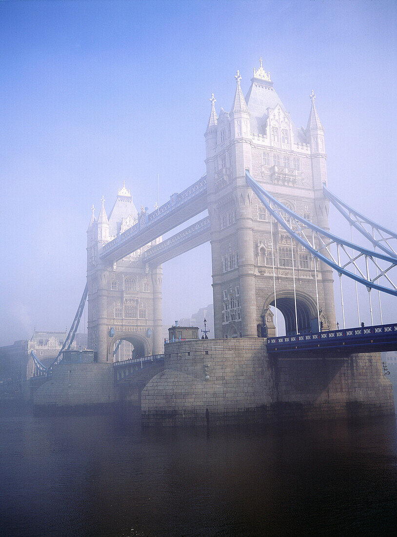 Misty Tower Bridge. London. England