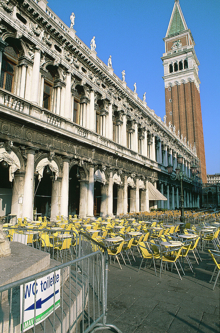 Outdoor cafe at St. Mark s Square. Venice. Italy