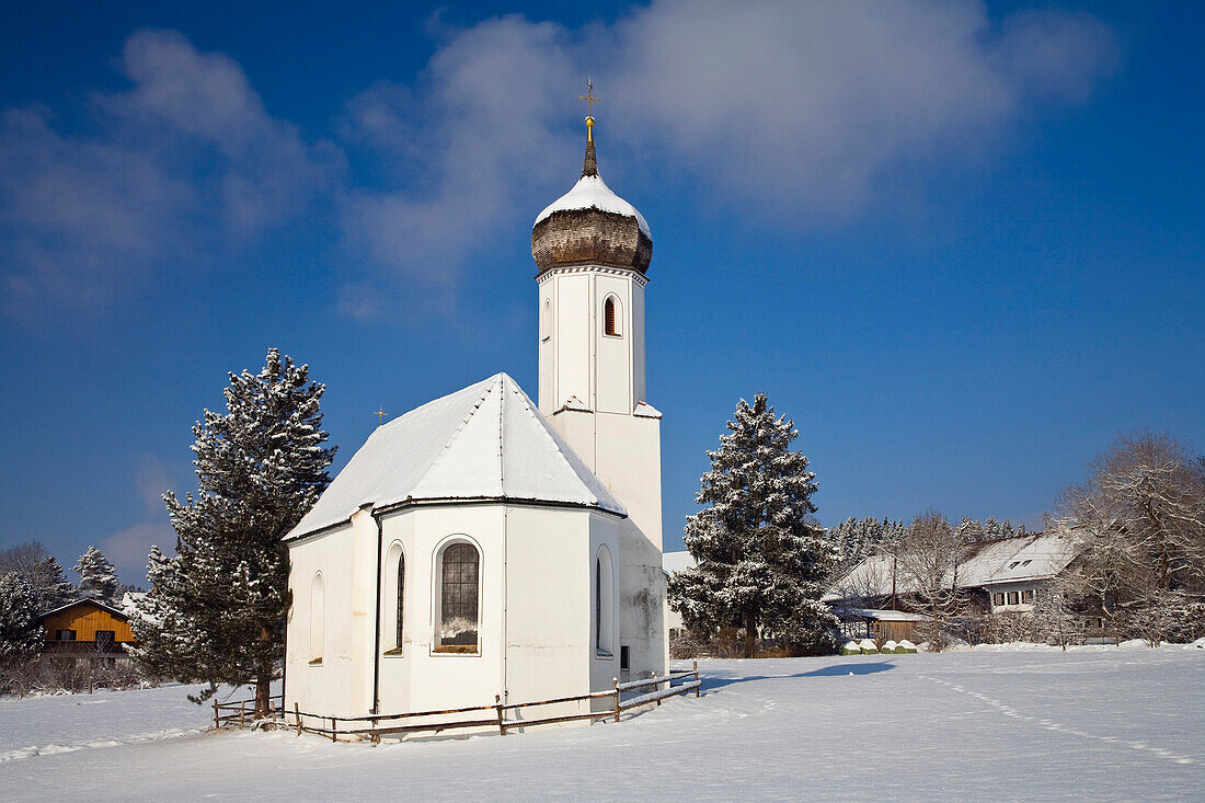 Church St. Johannesrain, Penzberg, Upper Bavaria, Germany