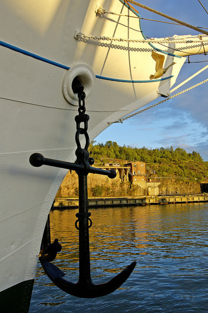 The harbour along river Aura. City of Turku. Finland