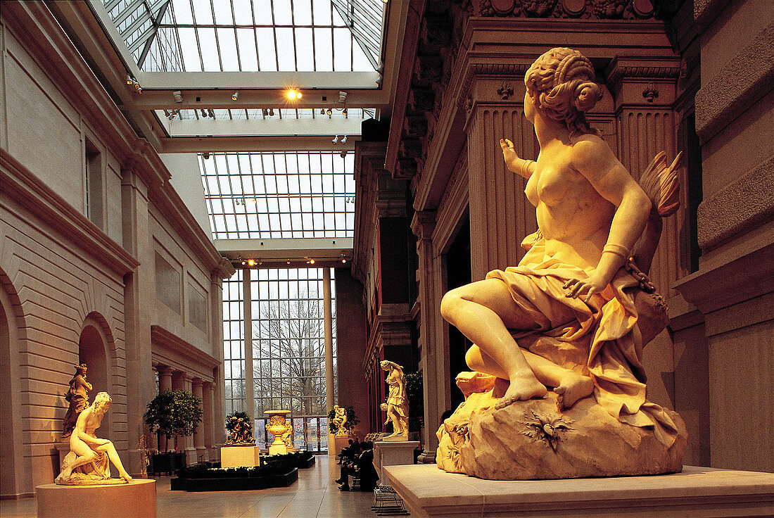Sculptures gallery in the Metropolitan Museum of Art. Manhattan. New York City. USA