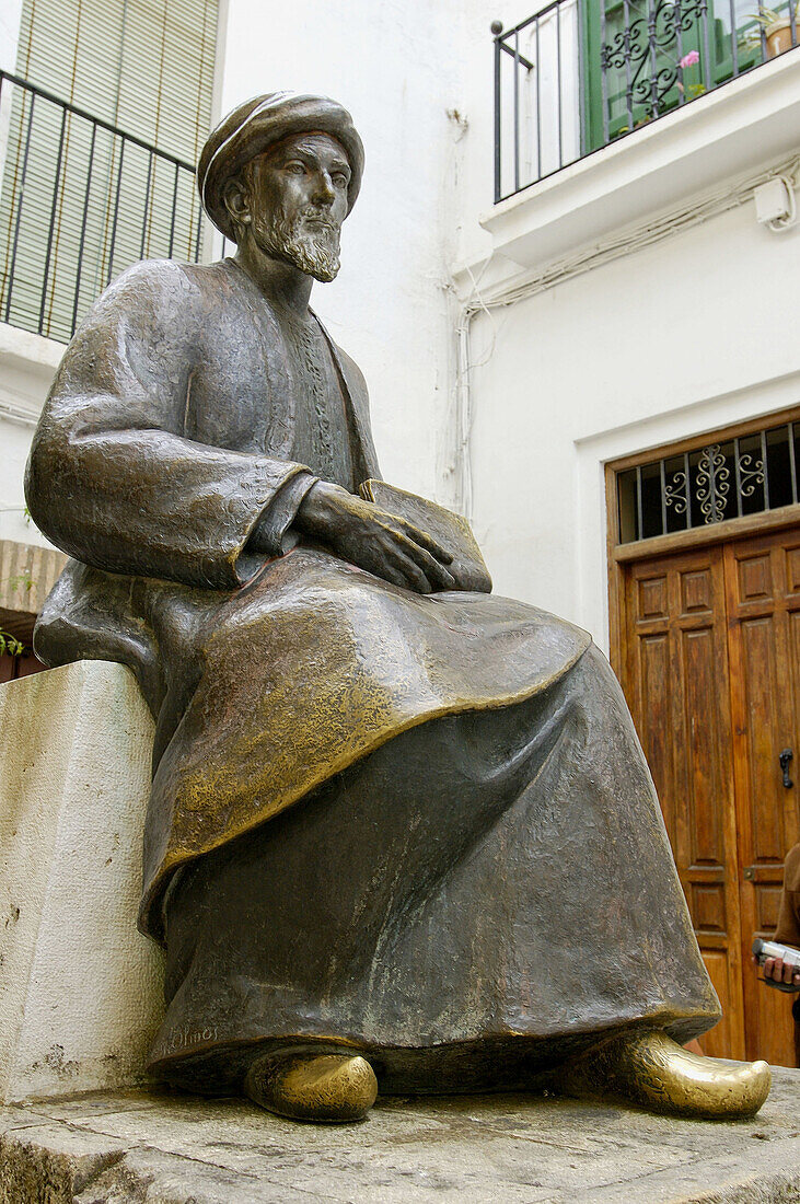Maimonides statue. Historic city of Cordoba. Andalucia. Spain