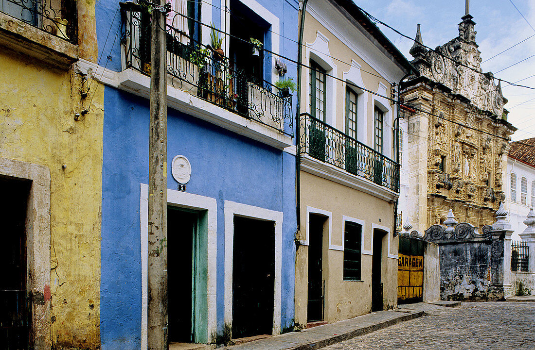 Ancient quarter of Pelourinho in the citade alta . Salvador de Bahia. Bahia. Brazil