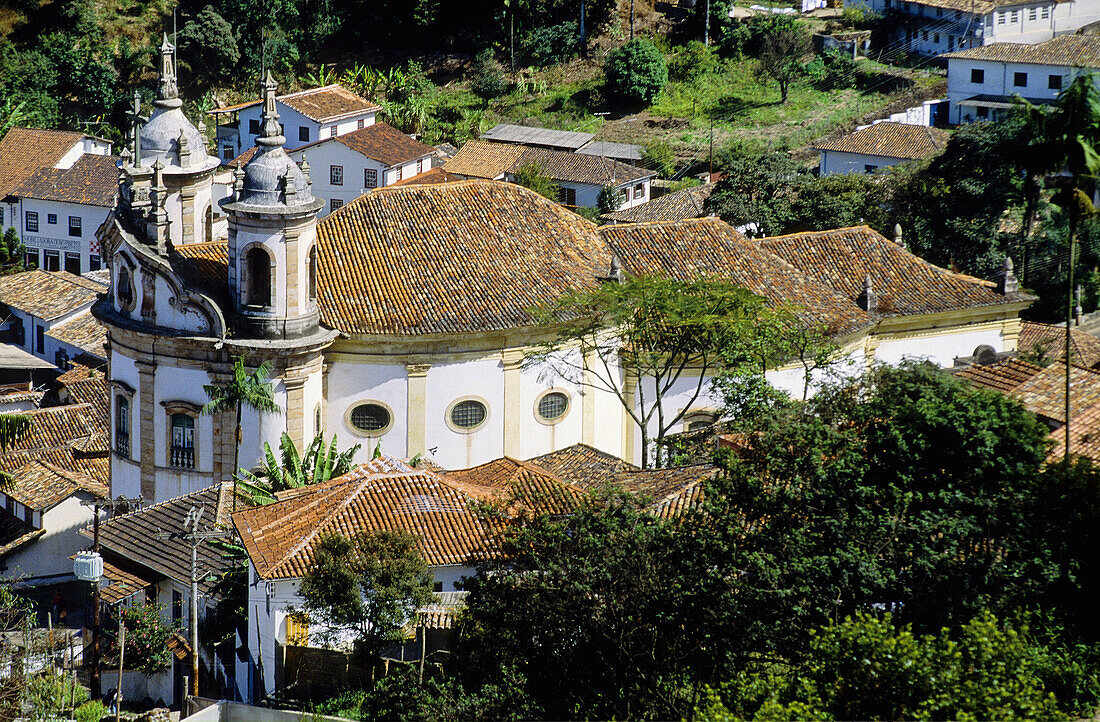 Historic city of Ouro Preto founded by the Portuguese. Minas Gerais. Brazil