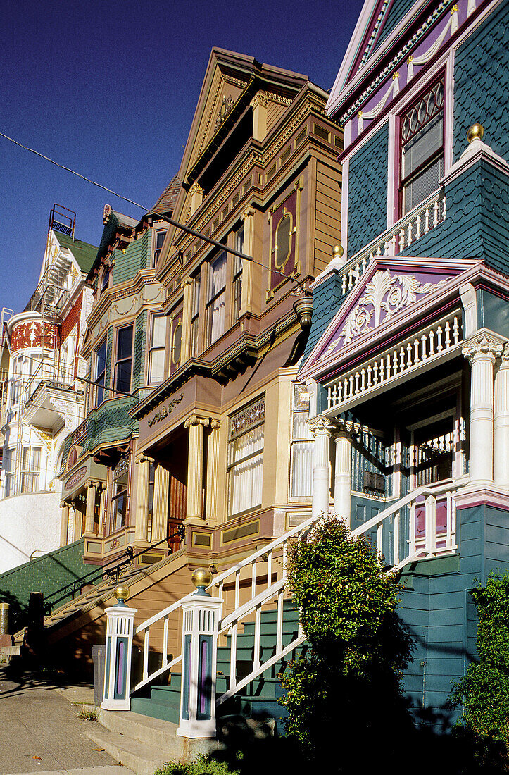 Victorian houses nicknamed painted lady . San Francisco. California. USA.