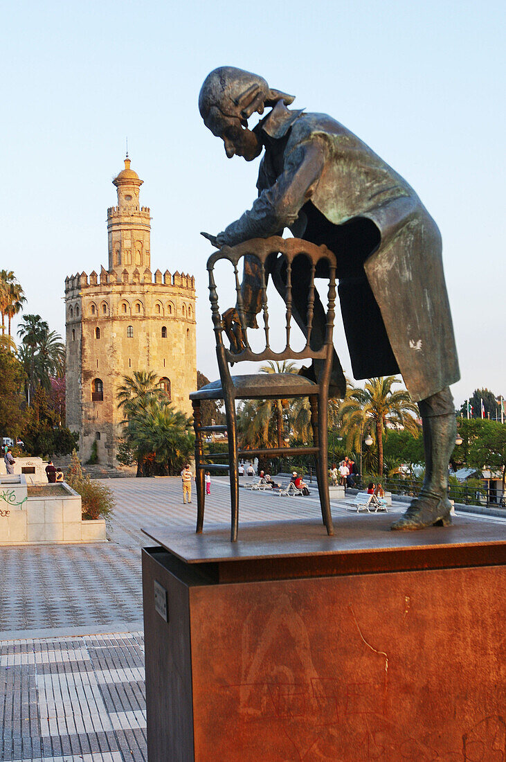 Torre del Oro (gold tower). City of Sevilla. Andalucia. Spain